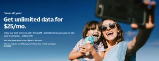 Unlimited data. $25/mo. for 12 months