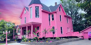 Hudson's Goth Castle is now a very pink Barbiecore Castle going for $1.1 million