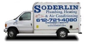 Local Plumber — Soderlin Plumbing Heating Close Van in Minneapolis, MN