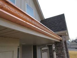 Get your copper gutters in MN embossed
