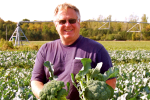 Jerry Untiedt with broccoli